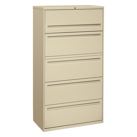 HON 36 in W 4 Drawer File Cabinets, Putty H785.L.L